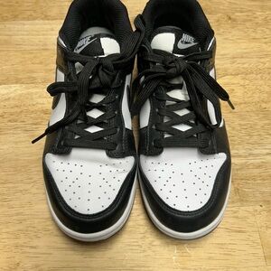 Nike Black and White Low Dunks, Women's 6.5, worn twice